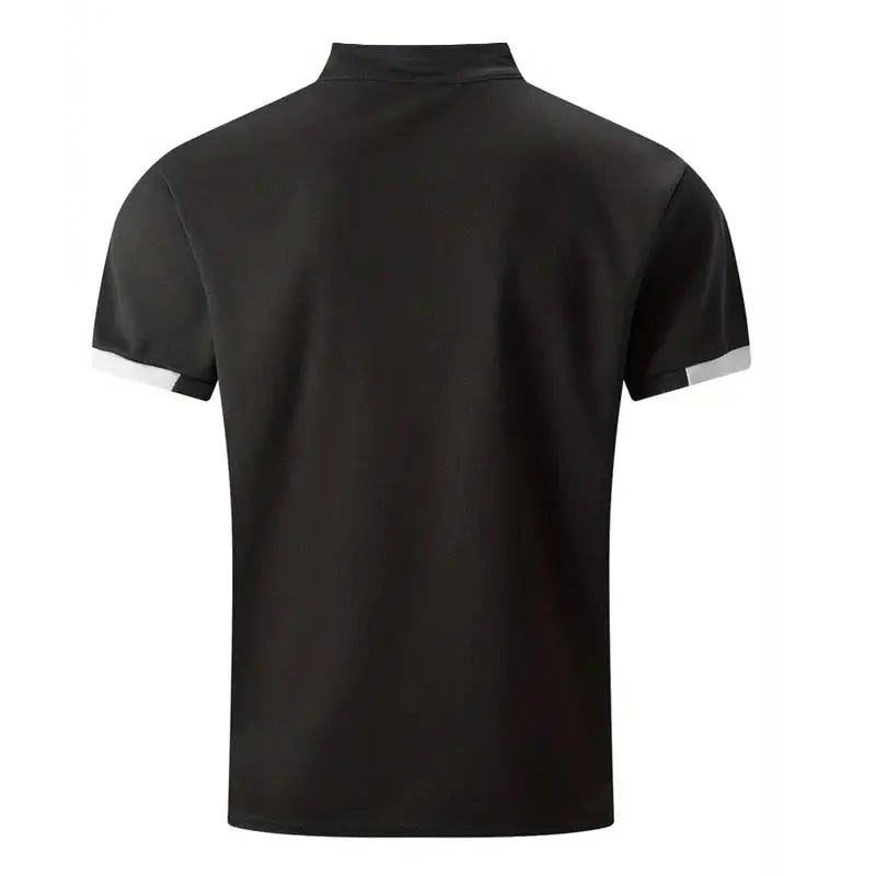 Men Clothes Spring Summer Casual Fashion Short Sleeve Stand Collar Polo Shirt Logo Print Men Clothes Slim Fit Polo Shirt Beauty hair & fashionfj