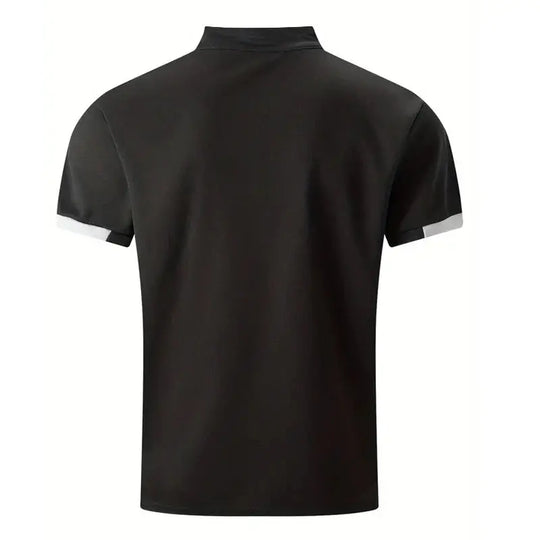 Men Clothes Spring Summer Casual Fashion Short Sleeve Stand Collar Polo Shirt Logo Print Men Clothes Slim Fit Polo Shirt Beauty hair & fashionfj