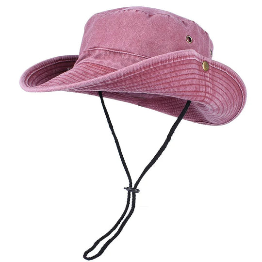 Summer Bucket Hats 2025 Outdoor Sun Hat Woman Solid Cotton Wide Brim UV Protection Men's Panama Hat Beach Fisherman Fishing Cap Beauty hair & fashionfj