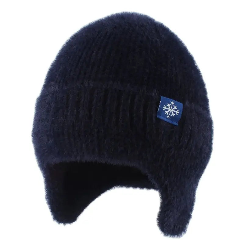 Soft Warm Winter Hats For Women Faux Fur Knitted Hat Outdoor Ears Protection Plush Beanie Bonnet Fashion Street Hip Hop Cap