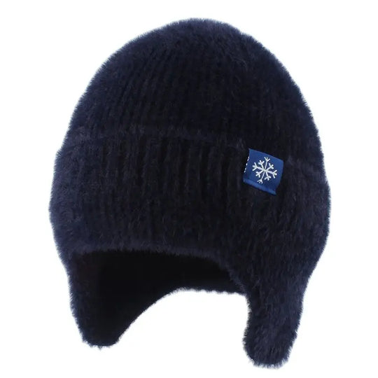 Soft Warm Winter Hats For Women Faux Fur Knitted Hat Outdoor Ears Protection Plush Beanie Bonnet Fashion Street Hip Hop Cap