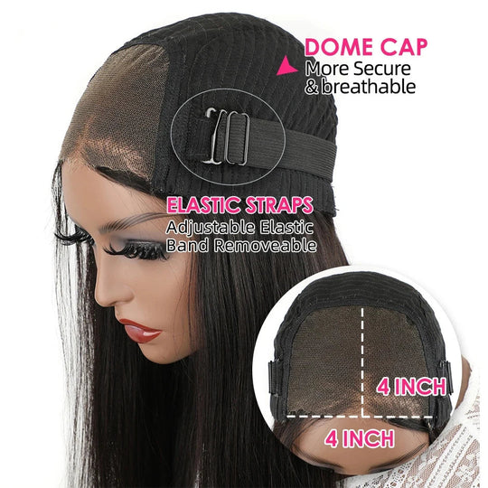 Wear Go Bob Wigs For Women Human Hair 180% Straight Glueless Wig Ready To Go Human Hair Wig Pre Cut Preplucked Lace Air Wig Sale Beauty hair & fashionfj