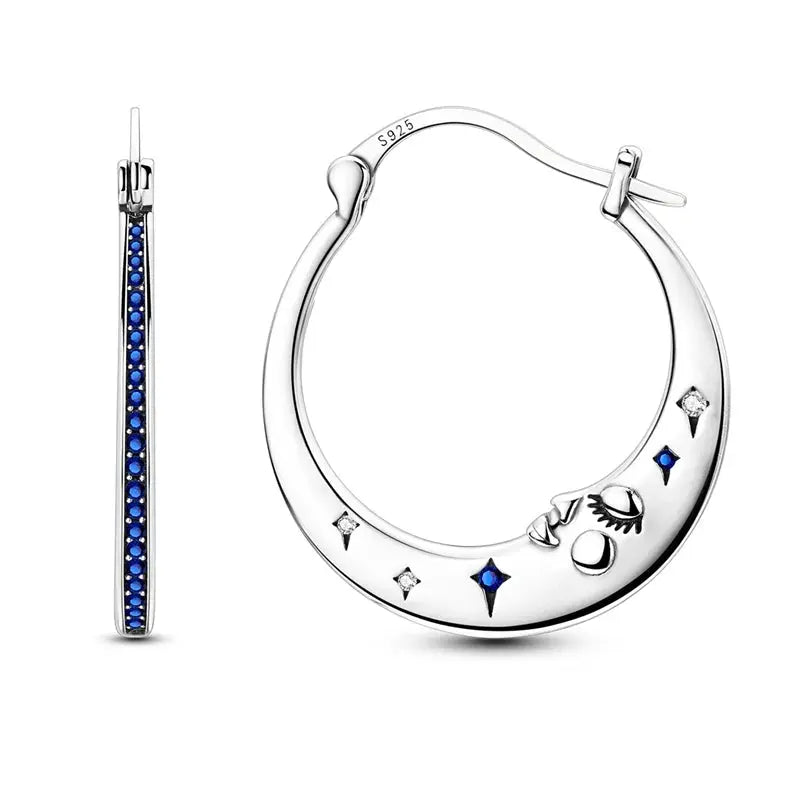 New 925 Sterling Silver Hoop Earrings Butterfly Hot Air Balloon Studs Drop Earring For Women Fashion Birthday Party Jewelry Gift Beauty hair & fashionfj