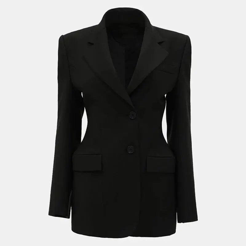 Elegant Suit Jacket Mini Skirt Sets Women Lapel Long Sleeve Single Blazers High Waist A-line Skirts 2025 Autumn Lady Outfits Beauty hair & fashionfj