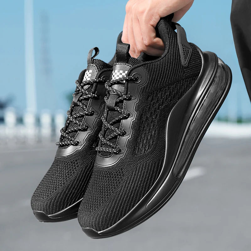 Mens Sneakers Casual Sports Shoes for Men 2025 New Design Air Cushion Running Shoes Breathable Knit Sneakers for Men Trainers