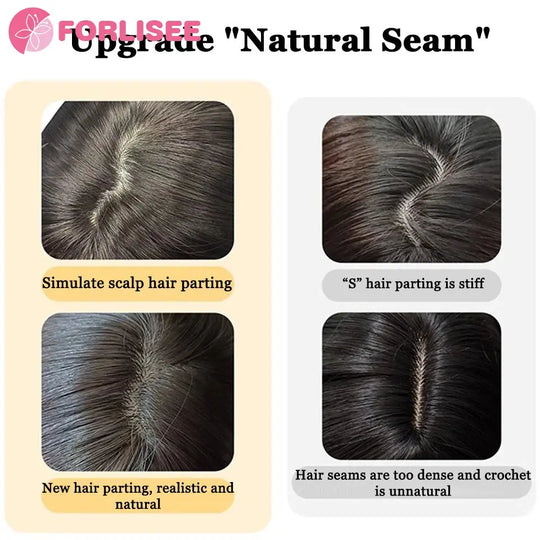 FORLISEE Synthetic Wig Short Black Brown with Bangs for Women Bob Straight Wig High Temperature Daily Cosplay Party Wigs Beauty hair & fashionfj
