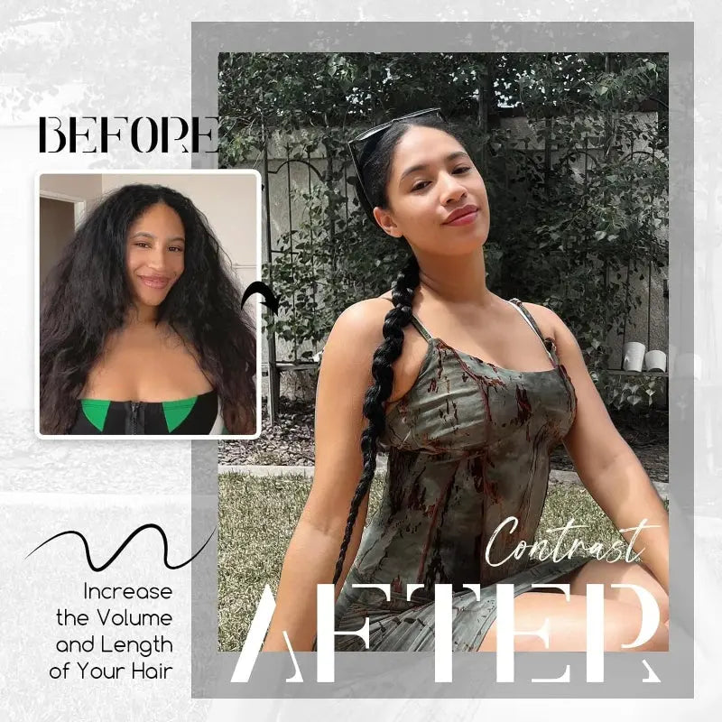 Fashion  Braided Ponytail Hair Extensions with Hair Ties for Women Twist Braid Personality Hot Girl Kink Braid Hip Hop Girl Beauty hair & fashionfj