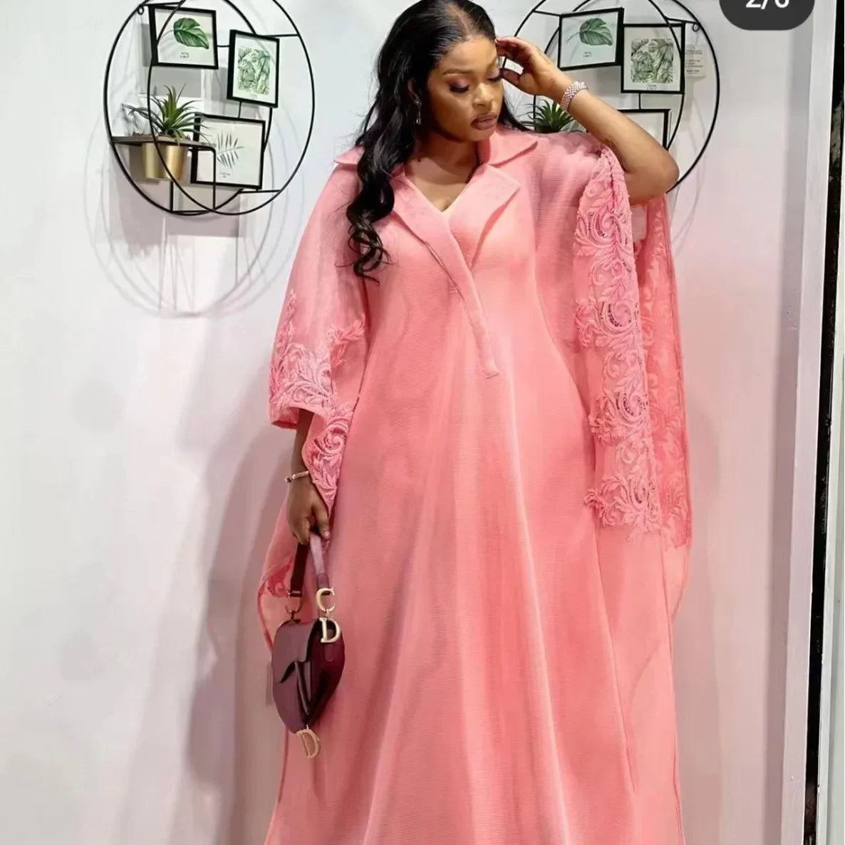 2024 Elegant African Party Evening Dresses for Women African 3/4 Sleeve Plus Size Long Maxi Dress Gowns Dashiki Africa Clothing