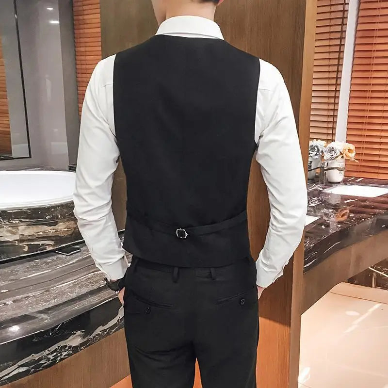 M-5XL Plus Size Men's Slim Fit Mens Suit Vest Casual Suit Vest Man Formal Businss Vests Male Waistcoat Gilet Homme XXXXXL Beauty hair & fashionfj