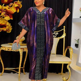 Customized Abayas For Women Dubai Luxury African Muslim Fashion Caftan Marocain Evening Party Dresses Boubou Robe Djellaba Femme Beauty hair & fashionfj