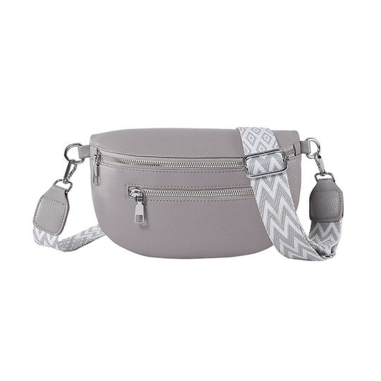 Women Stylish Crossbody Bag with Wide Strap Fashion Sling Bag Multi-pocket Coin Phone Purse Travel Outdoor Bag