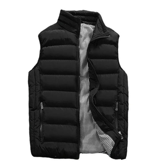 Men Vest Windproof Vest Men Jacket Sleeveless Vest Winter Jacket Casual Coat Men down Cotton Warm Thicken Waistcoat thick gilet Beauty hair & fashionfj