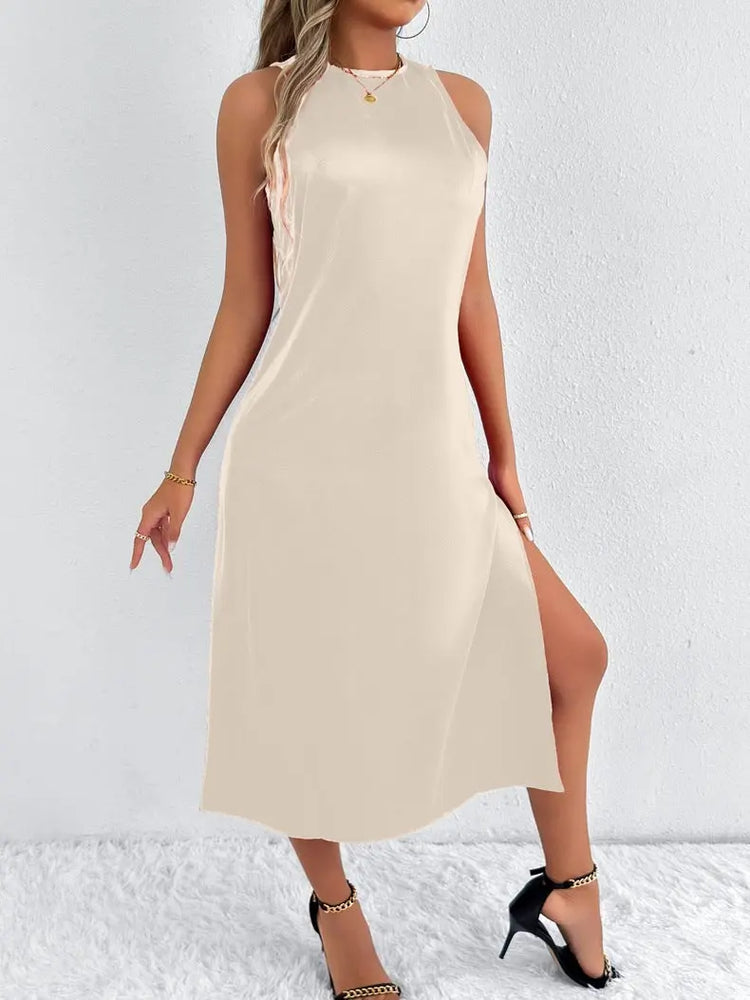 Satin Pure Color For Women Dress Beauty hair & fashionfj