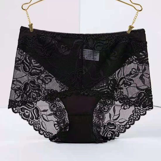 Mid-high-waist Lace Panties For Ladies Sexy Beauty hair & fashionfj
