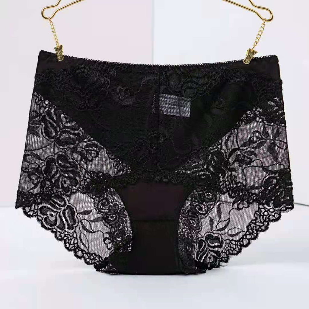 Mid-high-waist Lace Panties For Ladies Sexy Beauty hair & fashionfj
