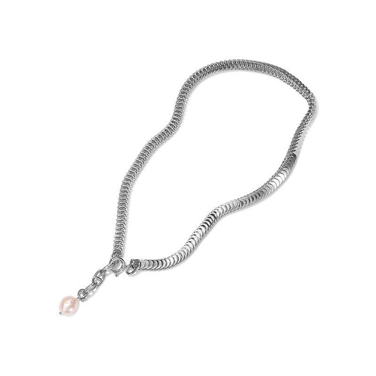 Brass 18k Real Gold Plated White Gold Real Snake Bone Chain Necklace Beauty hair & fashionfj