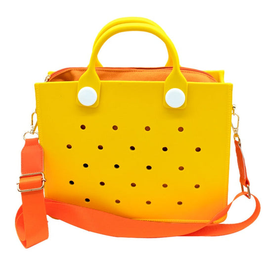 Waterproof EVA Handbag Punching Women's Tote Bags With Shoulder Strap For Women Hand Tote Bag Beach Bag Beauty hair & fashionfj