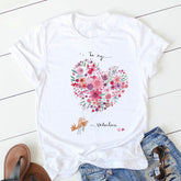 Personalized Letter Print Ladies T-shirt Beauty hair & fashionfj
