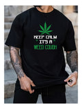 Keep Calm Its A Weed Cough  Funny Marijuana TShirt With Leaf Design Beauty hair & fashionfj