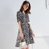 Summer New French Super Fairy Red Fairy Belly-covering Midi Dress Beauty hair & fashionfj