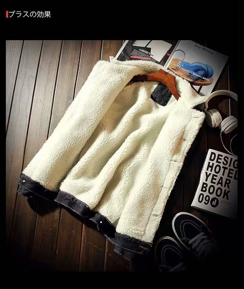 Men's winter denim cotton jacket Beauty hair & fashionfj