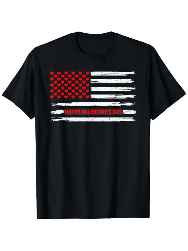 Love Valentine'S Day T-Shirt,   Couple T-Shirt, Couple Christmas, Fashion Casual T-Shirt, Short-Sleeved T-Shirt Beauty hair & fashionfj