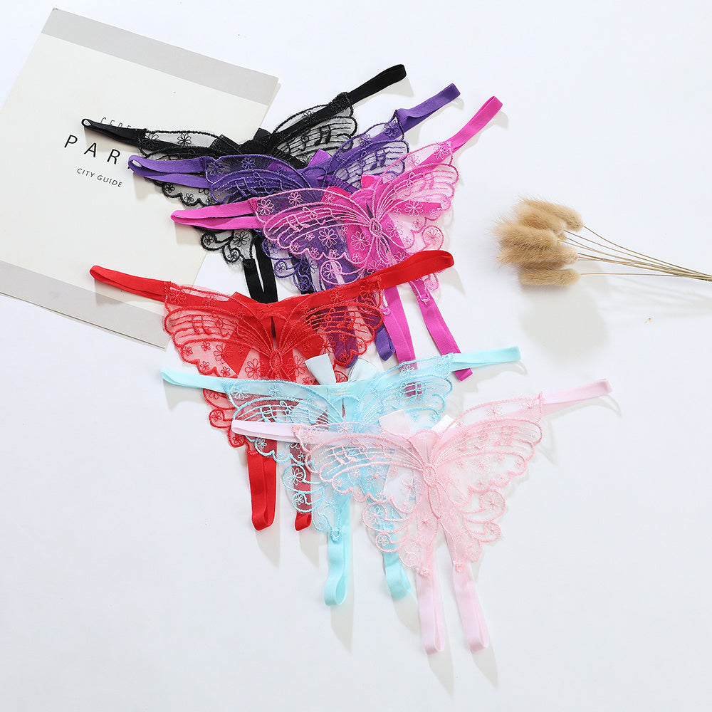 Ladies Fashion Personality Butterfly Embroidered Panties Beauty hair & fashionfj