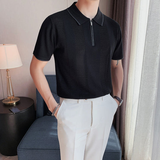 Boys Short Sleeve Polo Shirt Fashion Lapel Knit T-Shirt Beauty hair & fashionfj