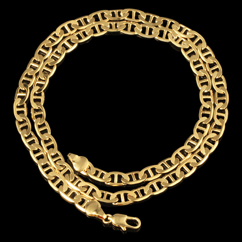 18K Gold Plated Necklace Men's Beauty hair & fashionfj