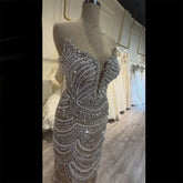 Serene Hill 2025 Customized Nude Silver Beaded Evening Dresses With Sparkling Crystal Embellishments For Formal Occasion LA72900 Beauty hair & fashionfj