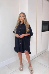 Ladies Pleated Dress Beauty hair & fashionfj