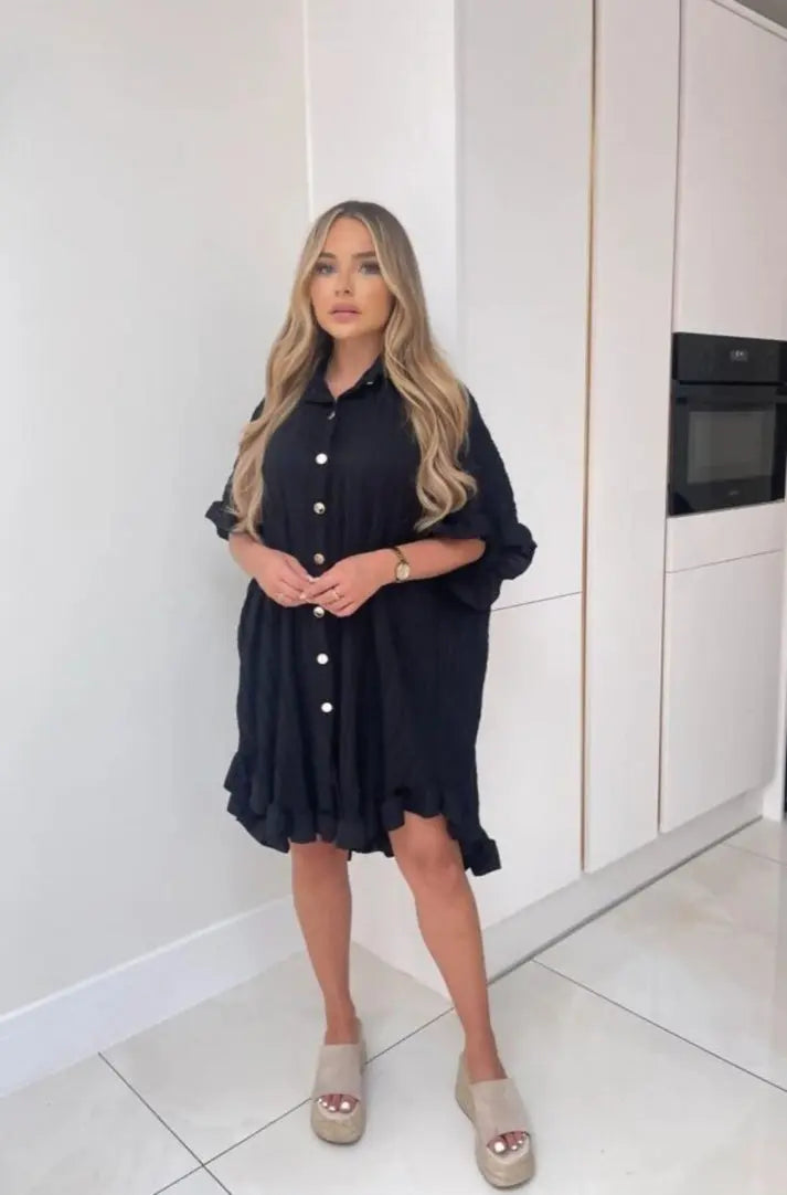 Ladies Pleated Dress Beauty hair & fashionfj