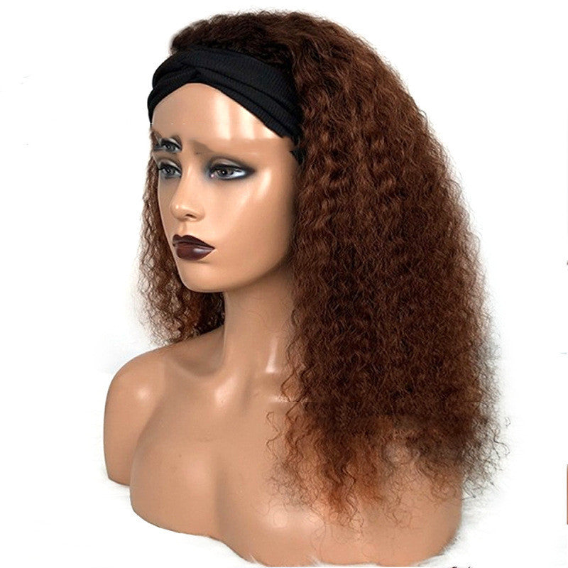 Human Hair Jerry Curly Headband Wigs Beauty hair & fashionfj
