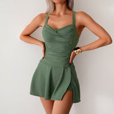 Summer Split Swimsuit Female Skirt Style Plus Size Swimsuit Beauty hair & fashionfj