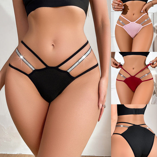 Solid Color European And American Temperament Sexy Ladies Panties Beauty hair & fashionfj