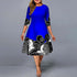 Elegant Temperament Hedging Print Midi Dress Beauty hair & fashionfj