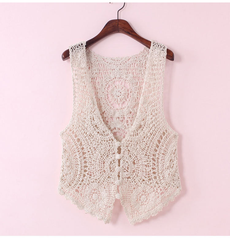 Ladies Summer Hollow Lace Thin Vest Beauty hair & fashionfj