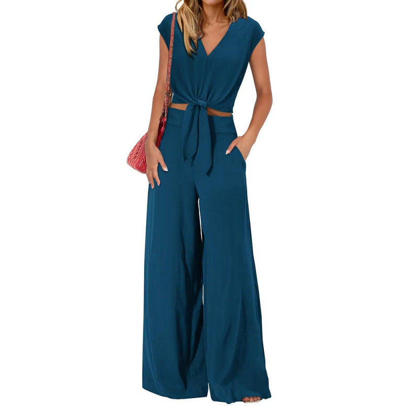 Fashion Casual Top Loose Two-piece Suit Beauty hair & fashionfj