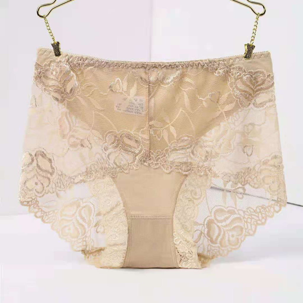 Mid-high-waist Lace Panties For Ladies Sexy Beauty hair & fashionfj