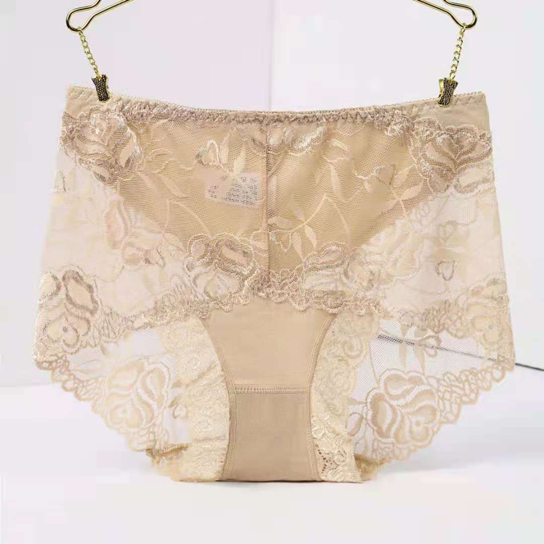 Mid-high-waist Lace Panties For Ladies Sexy Beauty hair & fashionfj