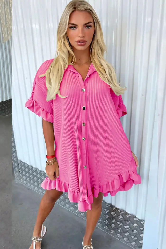 Ladies Pleated Dress Beauty hair & fashionfj