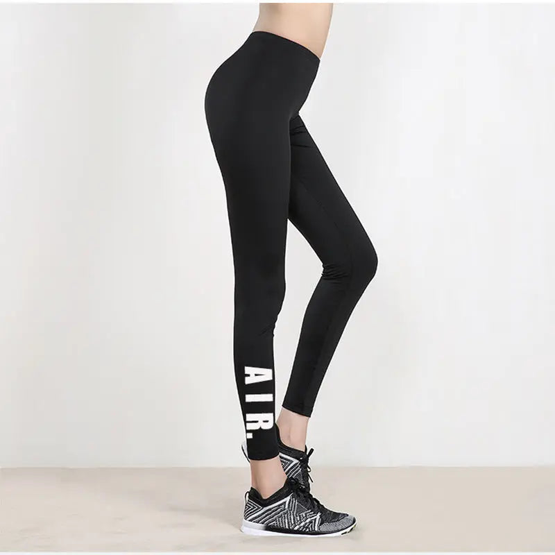 Letter Print Leggings Slim Pencil Pants Beauty hair & fashionfj