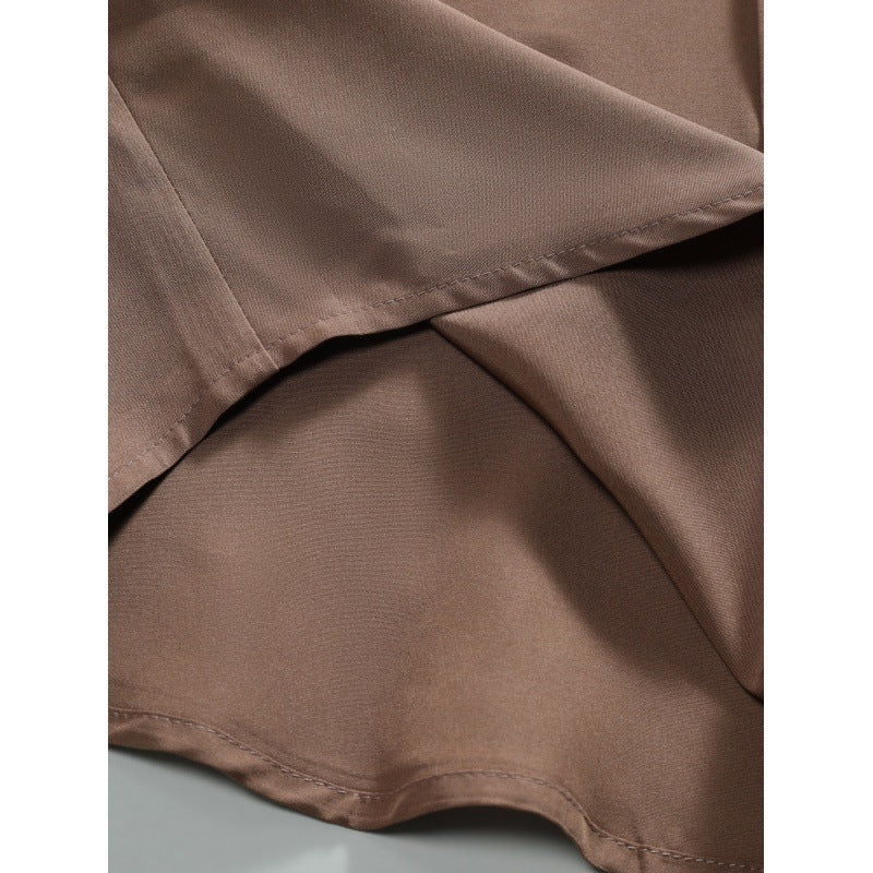 Men's Short-sleeved Shirt Solid Color Summer Beauty hair & fashionfj