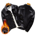 Thicken Men's Denim Jacket Men's Winter Warm Jacket Beauty hair & fashionfj