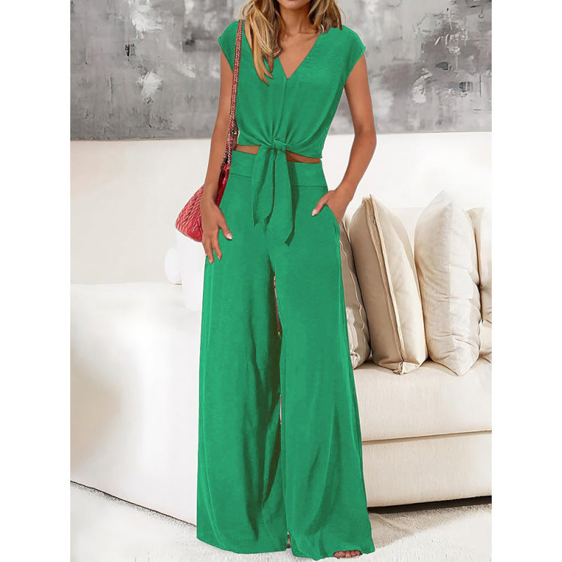 Fashion Casual Top Loose Two-piece Suit Beauty hair & fashionfj