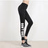 Letter Print Leggings Slim Pencil Pants Beauty hair & fashionfj