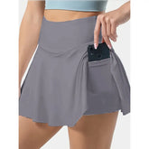 Women Tennis Skirt Golf Skorts Athletic High Waisted With Pockets Inner Shorts Sport Workout Beauty hair & fashionfj