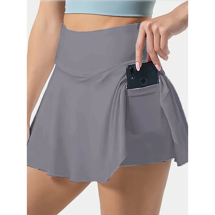 Women Tennis Skirt Golf Skorts Athletic High Waisted With Pockets Inner Shorts Sport Workout Beauty hair & fashionfj