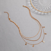 European And American Retro Metal Multilayer Star Clavicle Chain Beauty hair & fashionfj