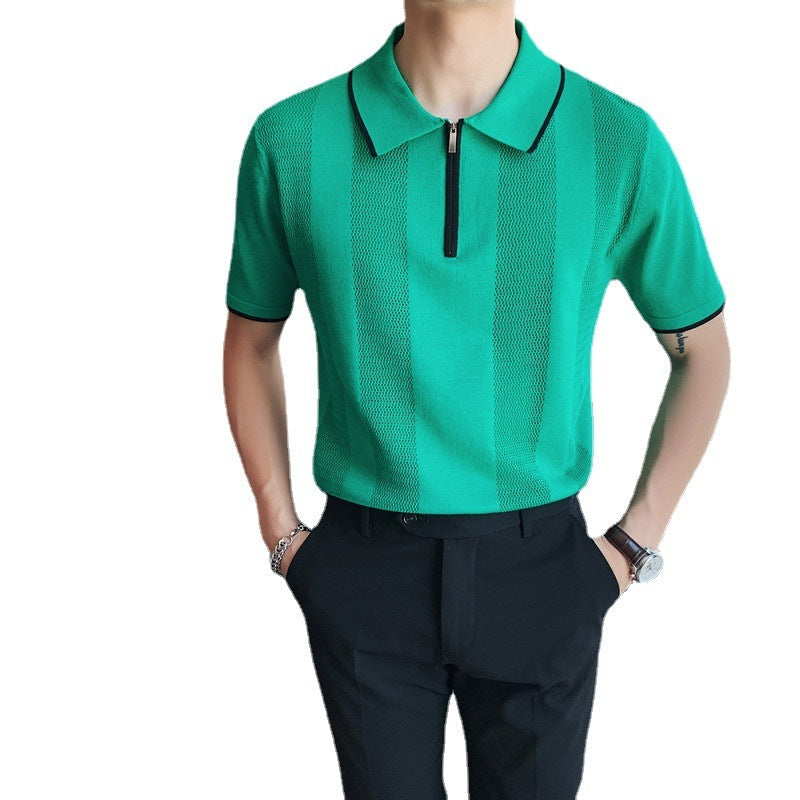 Boys Short Sleeve Polo Shirt Fashion Lapel Knit T-Shirt Beauty hair & fashionfj